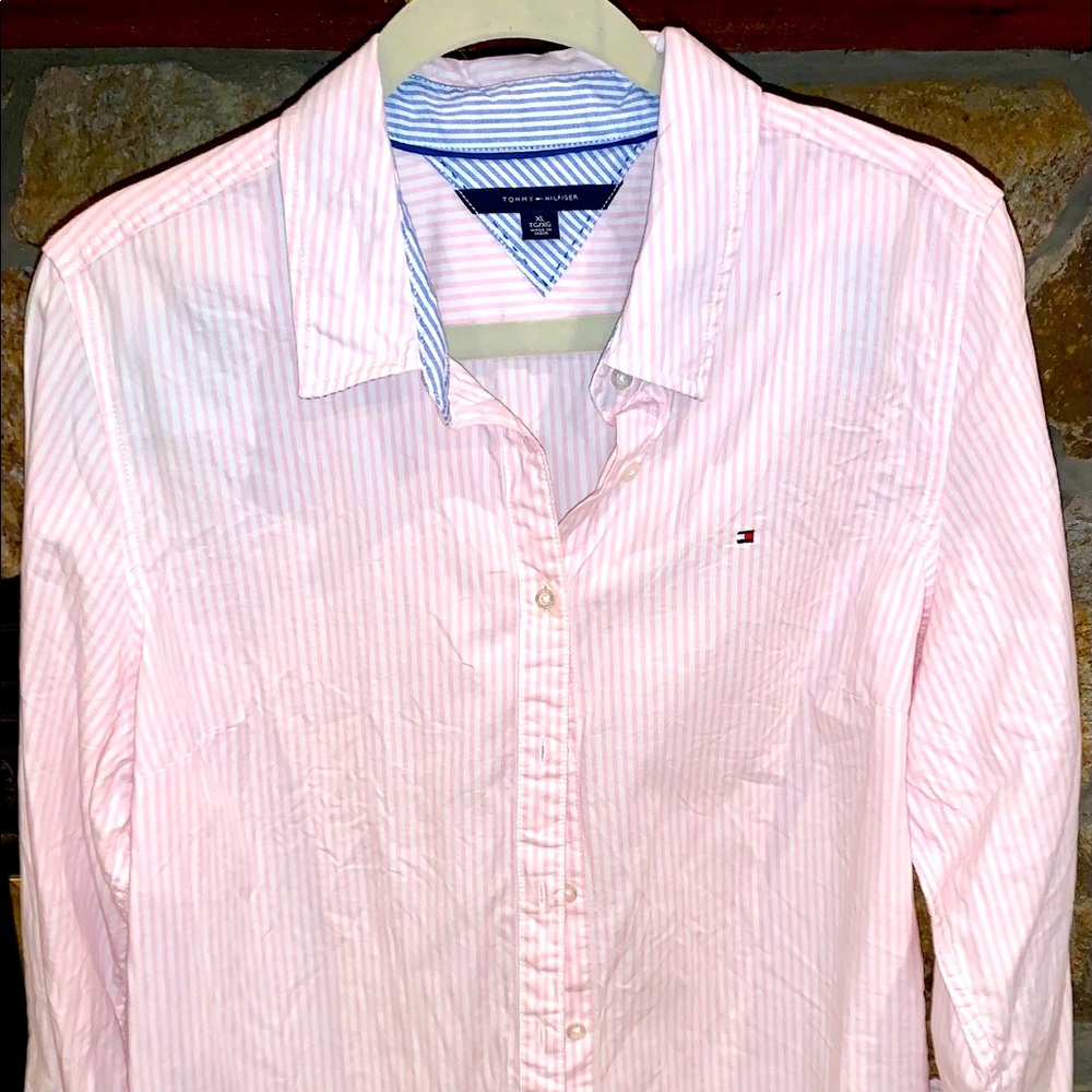 Tommy Hilfiger pinstriped button-down shirt